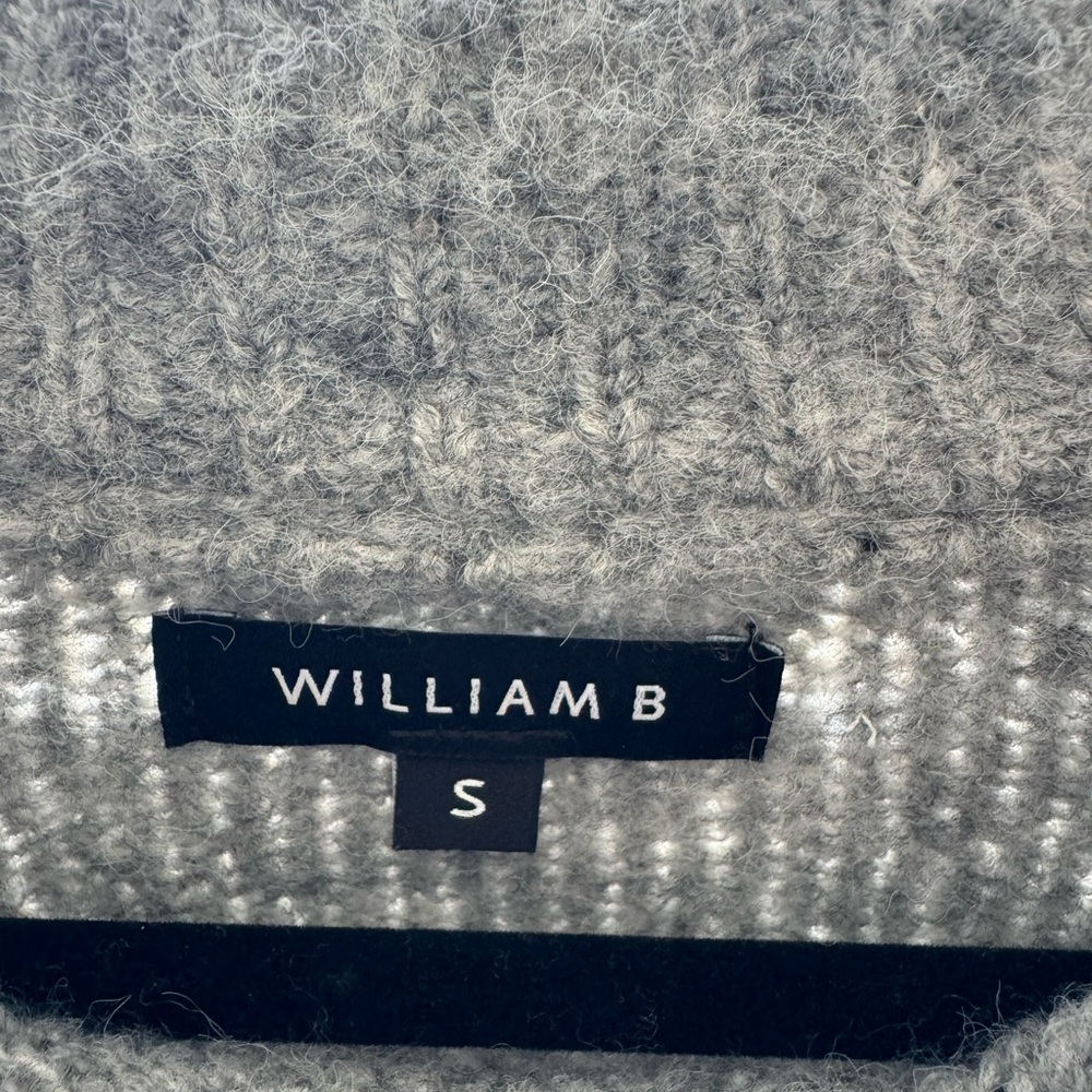 Pearl-Accent Charcoal Knit Turtleneck Sweater - Picture 3 of 3